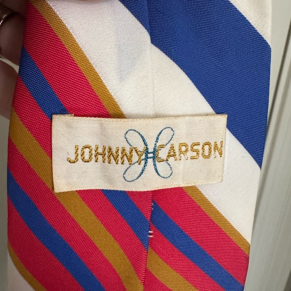 Johnny Carson Vintage Striped Tie - Picture 3 of 7